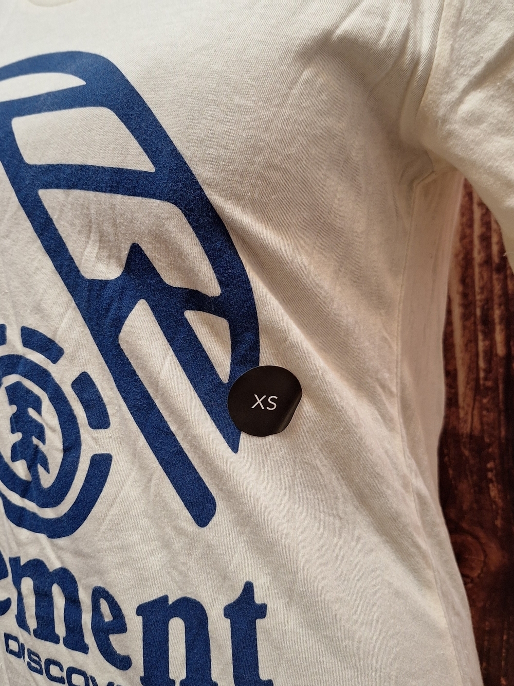 Element Women's Cream Graphic Logo T-Shirt - Navy Print Size XS - Picture 2 of 5